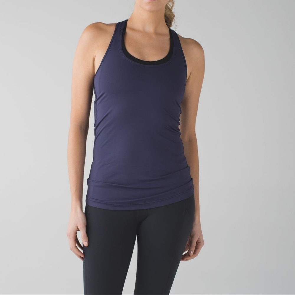 Lululemon womens Cool Racerback Luxtreme Cadet Blue Size 6